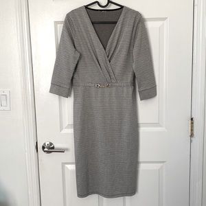 H&M office dress, size S, houndstooth pattern